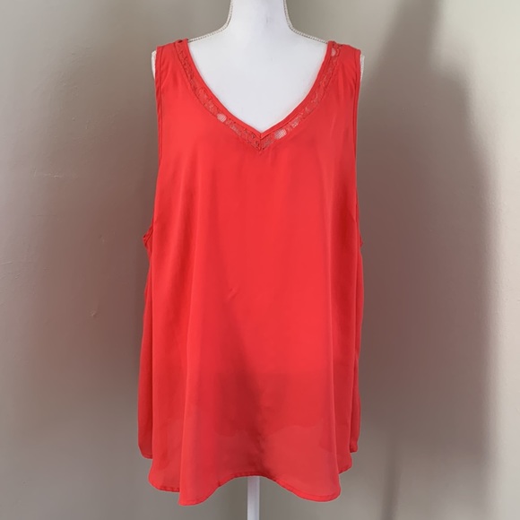 TORRID Pink Lace Georgette Tank - Picture 4 of 14